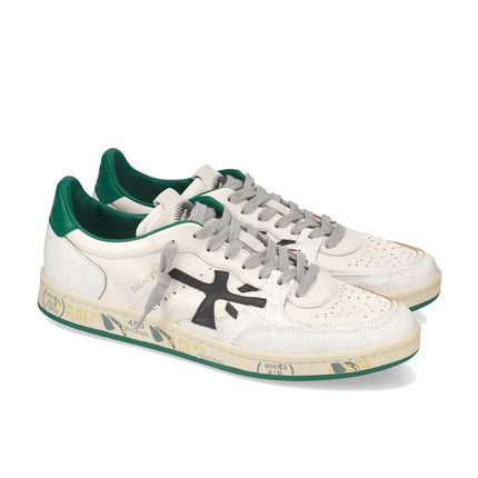 Premiata Men's Clay Sneakers White/Green 6778