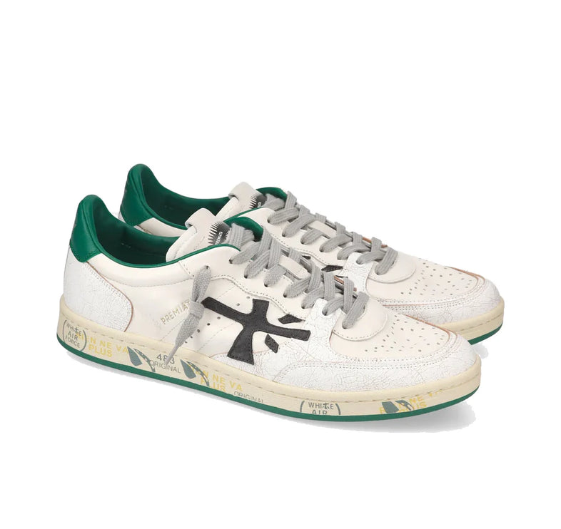 Premiata Men's Clay Sneakers White/Green 6778