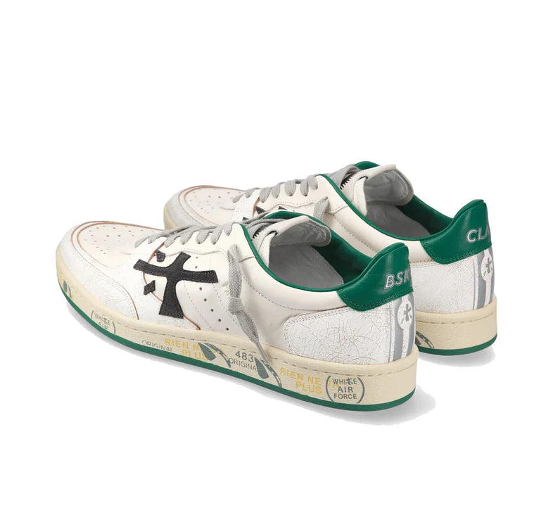 Premiata Men's Clay Sneakers White/Green 6778