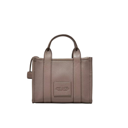 Marc Jacobs Women's The Leather Small Tote Bag Cement - Ready to Ship