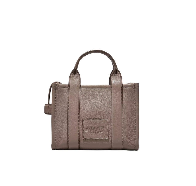 Marc Jacobs Women's The Leather Small Tote Bag Cement - Ready to Ship