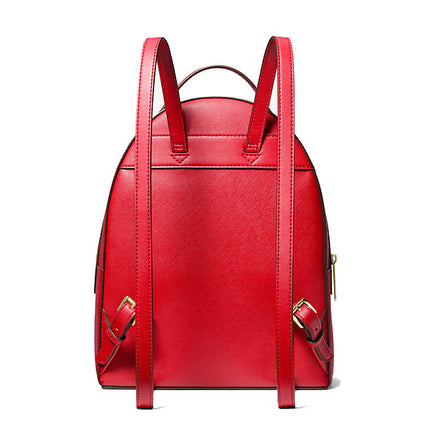 Michael Kors Women's Sheila Medium Faux Saffiano Leather Backpack Bright Red