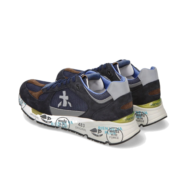 Premiata Men's Mase Sneakers Navy/Green 6423