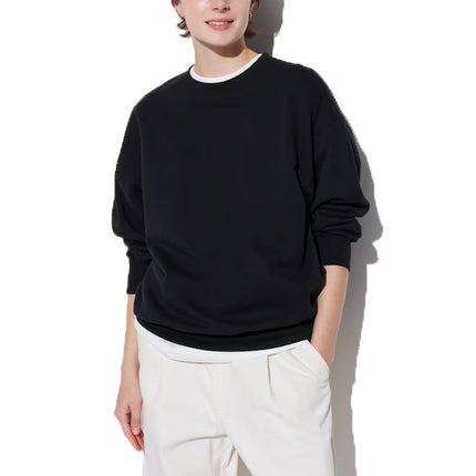 Uniqlo Women's Crew Neck Long Sleeve Sweatshirt 09 Black