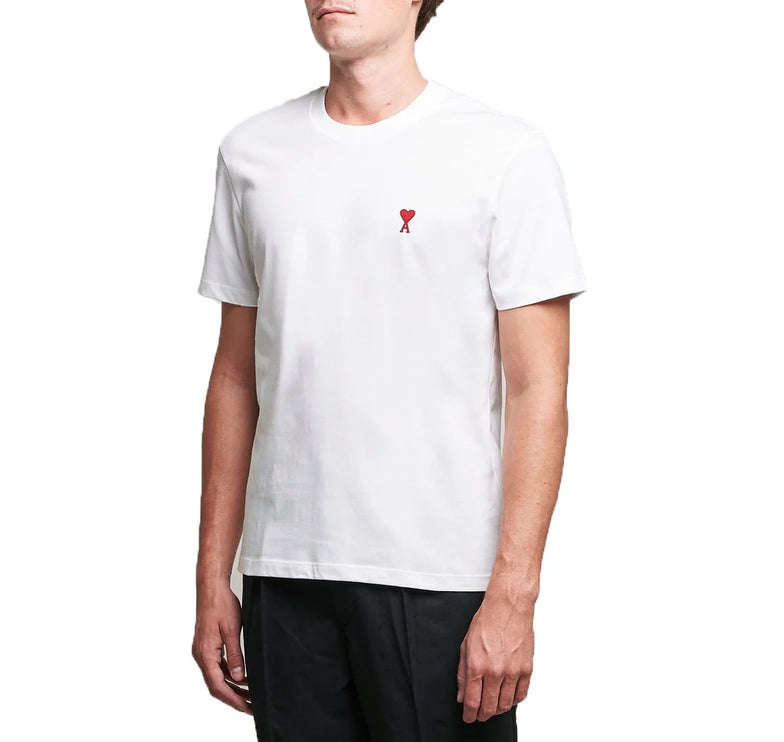 AMI Alexandre Mattiussi Unisex Ami de Coeur Small Logo T-Shirt White - Ready to Ship