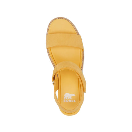 Sorel Women's Joanie IV Y Strap Wedge Sandal Yellow Ray/Honey White