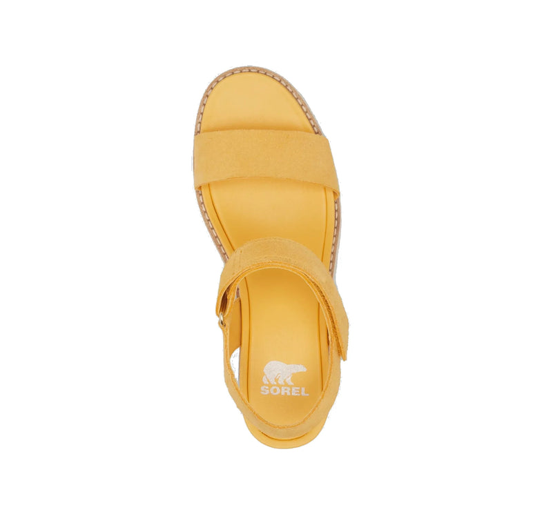 Sorel Women's Joanie IV Y Strap Wedge Sandal Yellow Ray/Honey White