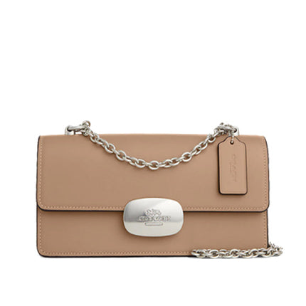 Coach Women's Eliza Flap Crossbody Silver/Taupe