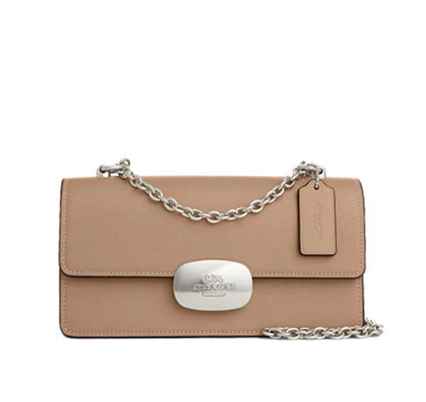 Coach Women's Eliza Flap Crossbody Silver/Taupe