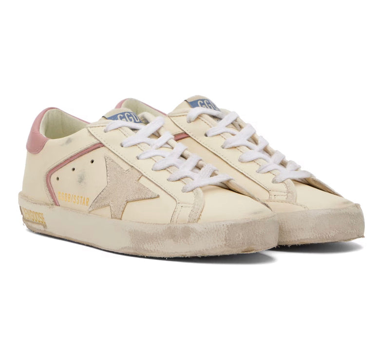 Golden Goose Women's Super Star Sneakers Cream/Rose