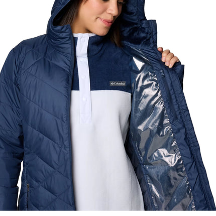 Columbia Women's Heavenly Long Hooded Jacket Collegiate Navy