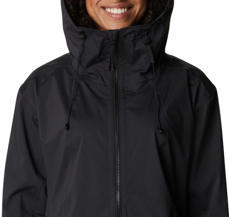 Columbia Women's Weekend Adventure Long Rain Shell Black