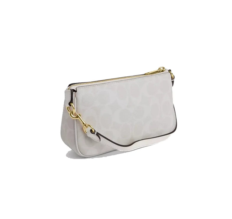 Coach Women's Nolita 19 In Signature Canvas Gold/Chalk/Glacierwhite