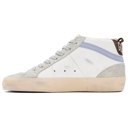 Golden Goose Women's Mid Star Sneakers White/Dark Blue/Ice