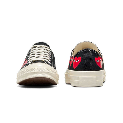 Converse x Comme des Garçons PLAY Chuck 70 Multi Heart Low Top Black/Red/Egret