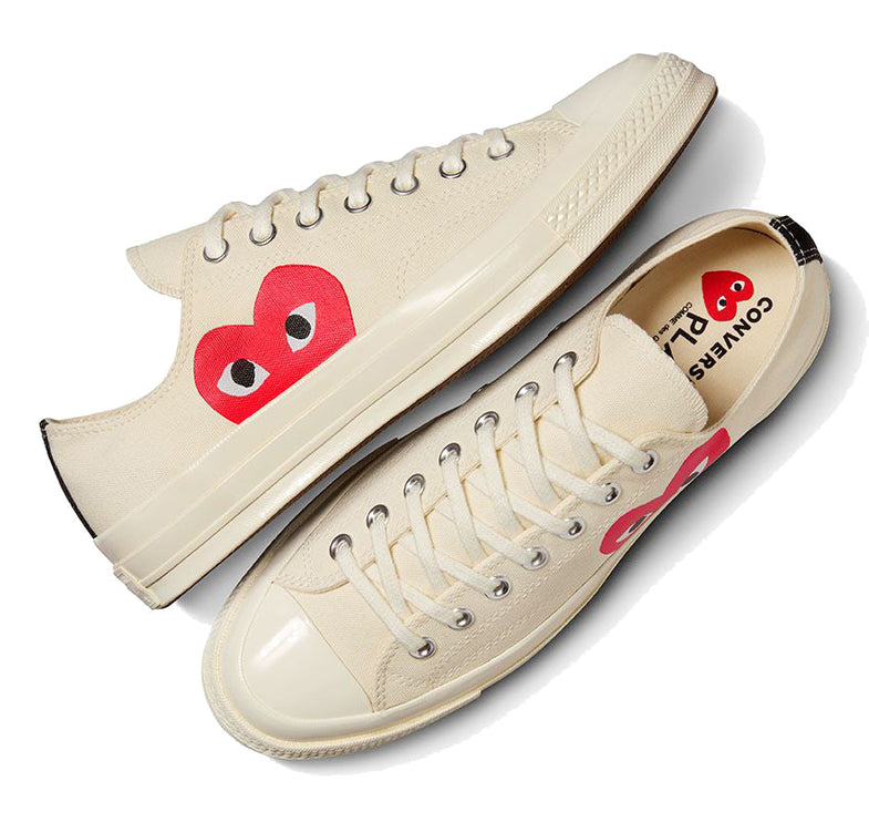 Converse x Comme des Garçons PLAY Chuck 70 Low Top Milk/Red/Black