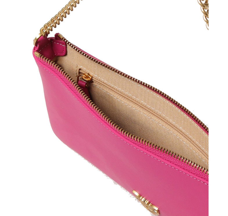 Pinko Women's Horizontal Flat Bag in Leather Pink