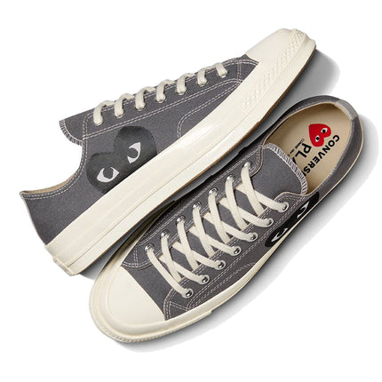 Converse x Comme des Garçons PLAY Chuck 70 Low Top Grey/Black/Egret - Special Price