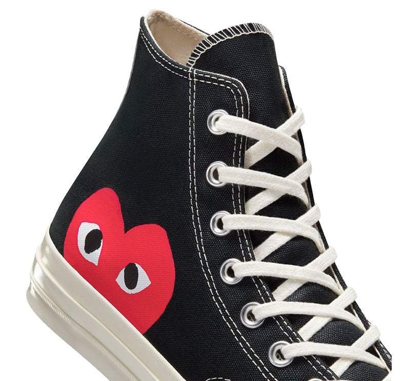 Converse x Comme des Garçons PLAY Chuck 70 High Top Black/Red/Egret