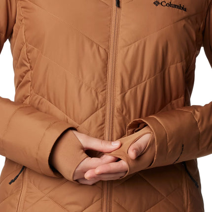 Columbia Women's Heavenly Long Hooded Jacket Camel Brown