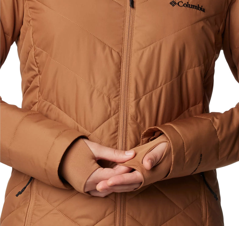 Columbia Women's Heavenly Long Hooded Jacket Camel Brown