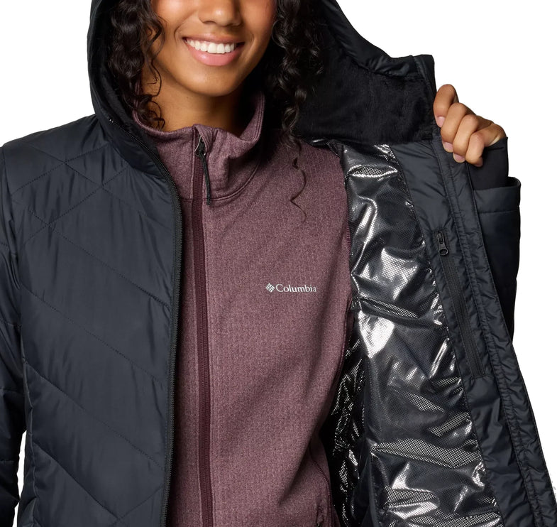 Columbia Women's Heavenly Long Hooded Jacket Black