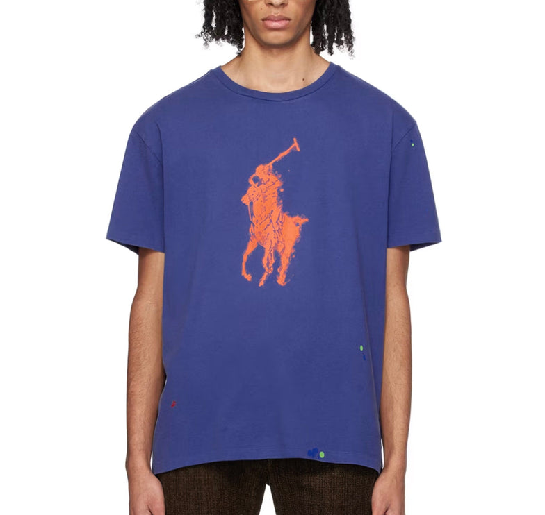 Polo Ralph Lauren Men's Paint Big Ponny Tee Beach Royal