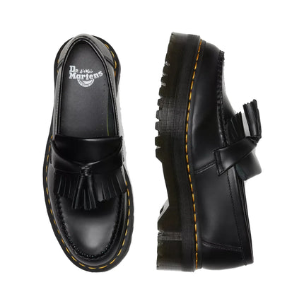 Dr. Martens Unisex Adrian Leather Platform Tassel Loafers Black