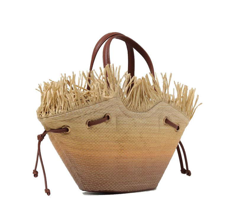 Pinko Women's Small Pagoda Shopper Bag in Faded Raffia Brown