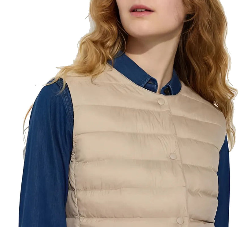 Uniqlo Women's Pufftech Compact Vest 32 Beige