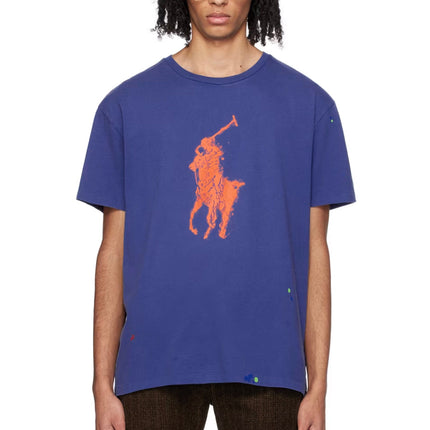 Polo Ralph Lauren Men's Paint Big Ponny Tee Beach Royal