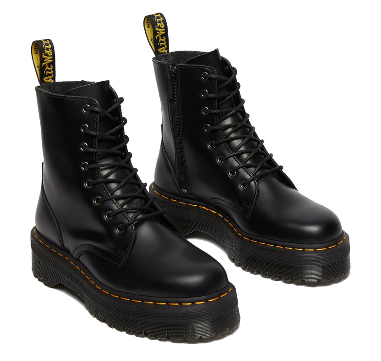 Dr. Martens Women's Jadon Smooth Leather Platform Boots Black - Special Price