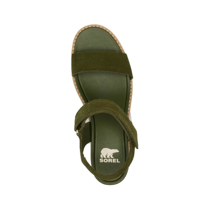 Sorel Women's Joanie IV Y Strap Wedge Sandal Utility Green/Honey White