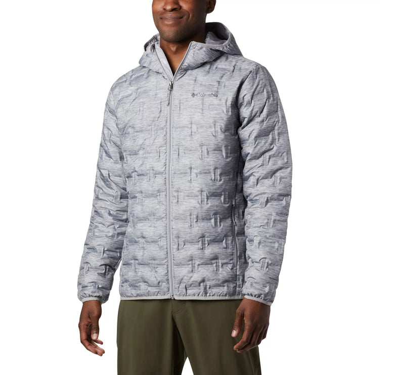 Columbia Men's Delta Ridge Down Hooded Jacket Grey Heather