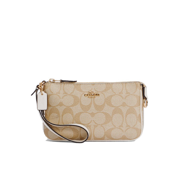 Coach Women's Nolita 19 In Signature Canvas Gold/Light Khaki Chalk