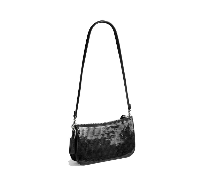 Coach Women's Penn Shoulder Bag With Sequins Silver/Black