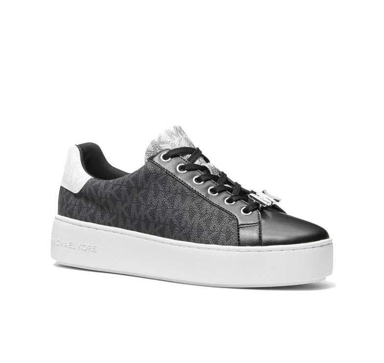 Michael Kors Women's Poppy Color Block Logo Sneaker Black