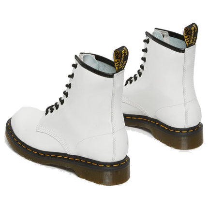 Dr. Martens Unisex 1460 Patent Leather Lace Up Boots White