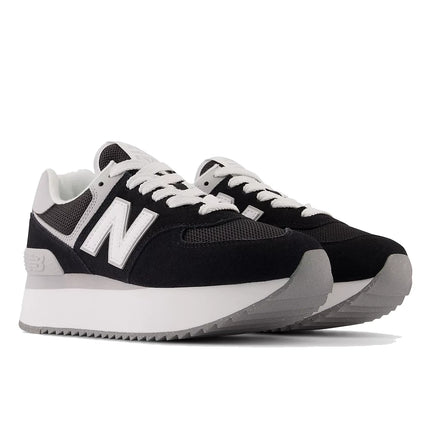 New Balance Women's 574+ Black with Rain Cloud and White WL574ZSA