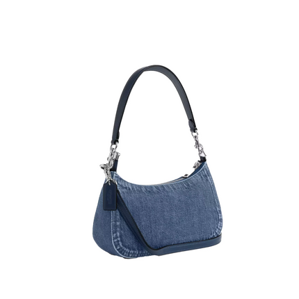 Coach Women's Teri Shoulder Bag Denim/Silver/Indigo