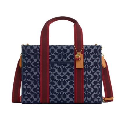 Coach Women's Smith Tote Bag In Signature Denim Gold/Den Gold/Natural