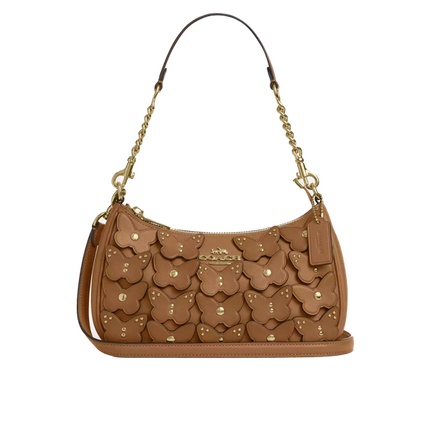 Coach Women's Teri Shoulder Bag With Butterfly Applique Im/Honey Brown