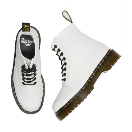 Dr. Martens Women's 1460 Pascal Bex Pisa Leather Lace Up Boots White - Special Price