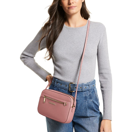 Michael Kors Women's Jet Set Large Saffiano Leather Crossbody Bag Rose