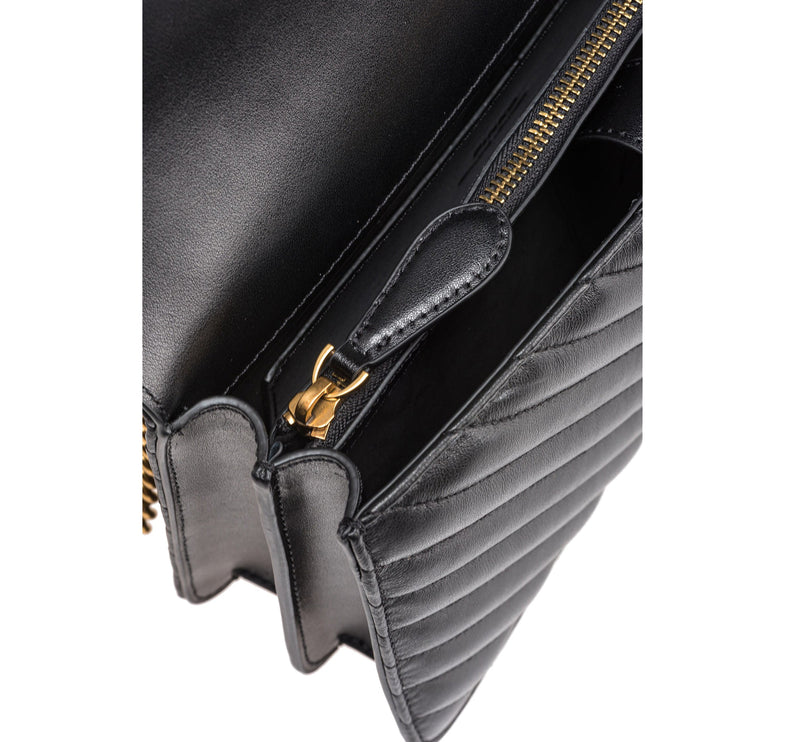 Pinko Women's Classic Love Bag One Chevron Black/Gold