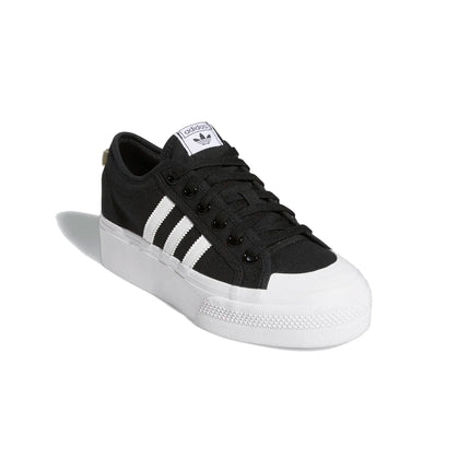 Adidas Women's Nizza Platform Shoes Core Black/Cloud White/Cloud White FV5321 - Ready to Ship