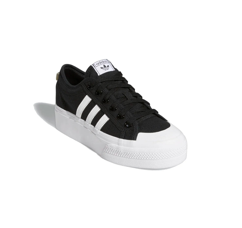 Adidas Women's Nizza Platform Shoes Core Black/Cloud White/Cloud White FV5321 - Ready to Ship