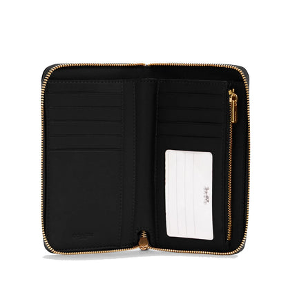 Coach Women's Medium Id Zip Wallet Gold/Black