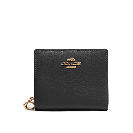 Coach Women's Snap Wallet Gold/Black