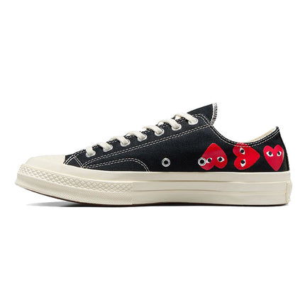 Converse x Comme des Garçons PLAY Chuck 70 Multi Heart Low Top Black/Red/Egret